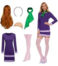 Halloween Costume for Women Purple Dress Classic Movie Costume | Amazon (US)