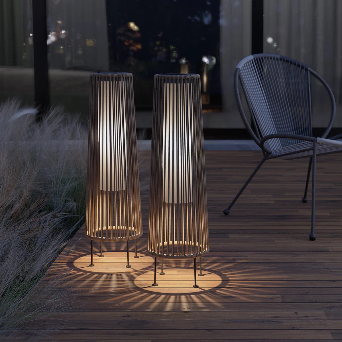 GORDES Floor Solar Light (Set of 2) | Wayfair North America