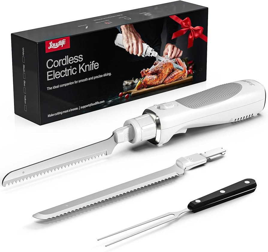 Electric Knife, Ergonomic Design, Cordless Cutting Knife with Comfortable Contoured Grip Recharge... | Amazon (US)