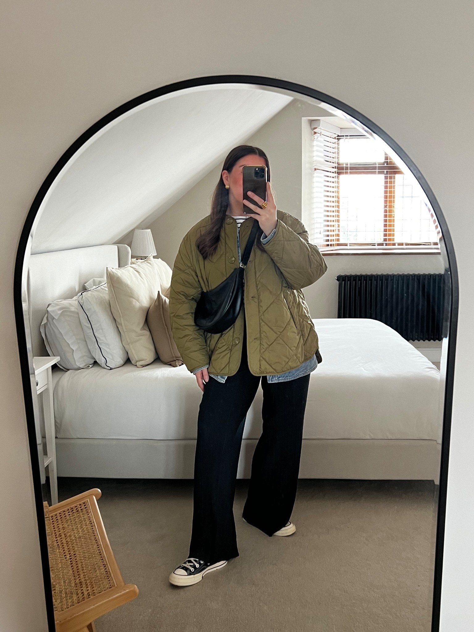 Always get asked where my green quilted jacket is from. 
Very big staple in my wardrobe during the transitional periods 🌞🍂

Mine is originally from H&M, had it years!! I have linked similar  