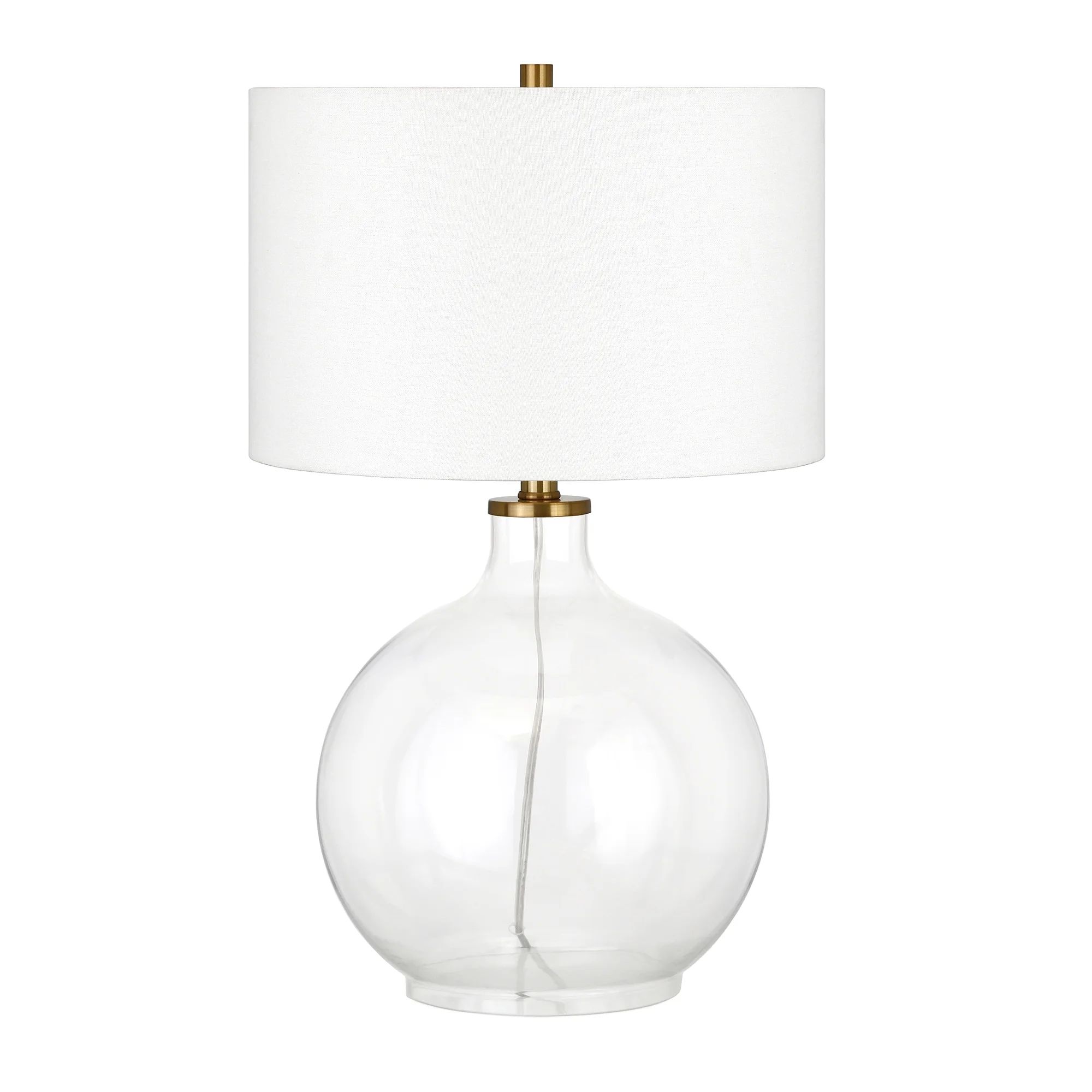 Evelyn&Zoe Modern Transitional Round Glass Table Lamp | Walmart (US)