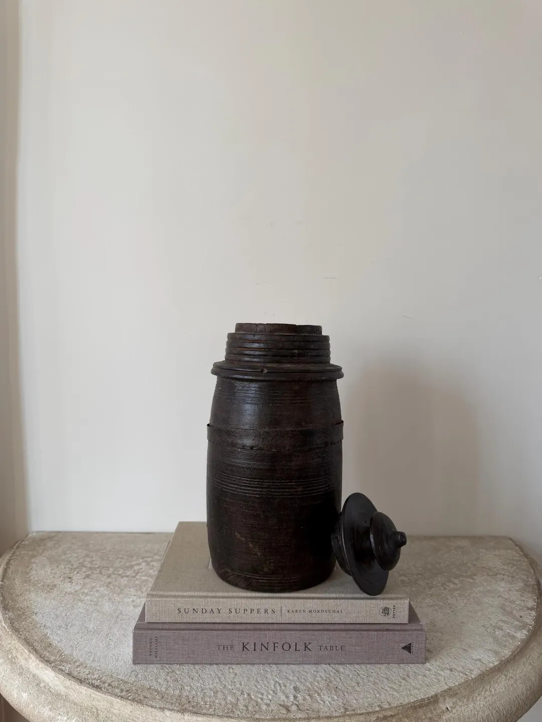 Antique Wooden Spice Pot | Rustic Indian Storage Container | Primitive Kitchen Vessel | Vintage H... | Etsy (US)