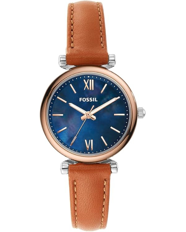 FOSSIL Orologio Carlie da donna, Movimento al quarzo a tre lancette con cinturino in pelle | Amazon (IT)