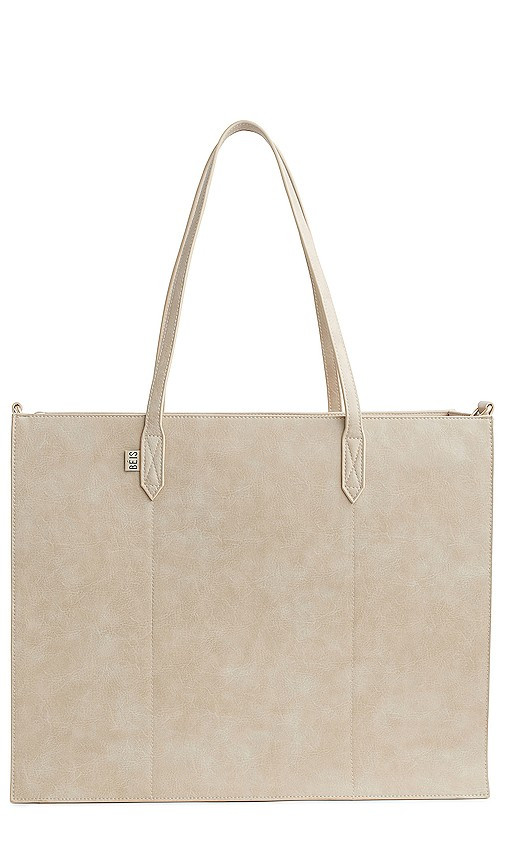 BEIS The Large Work Tote in Beige. | Revolve Clothing (Global)