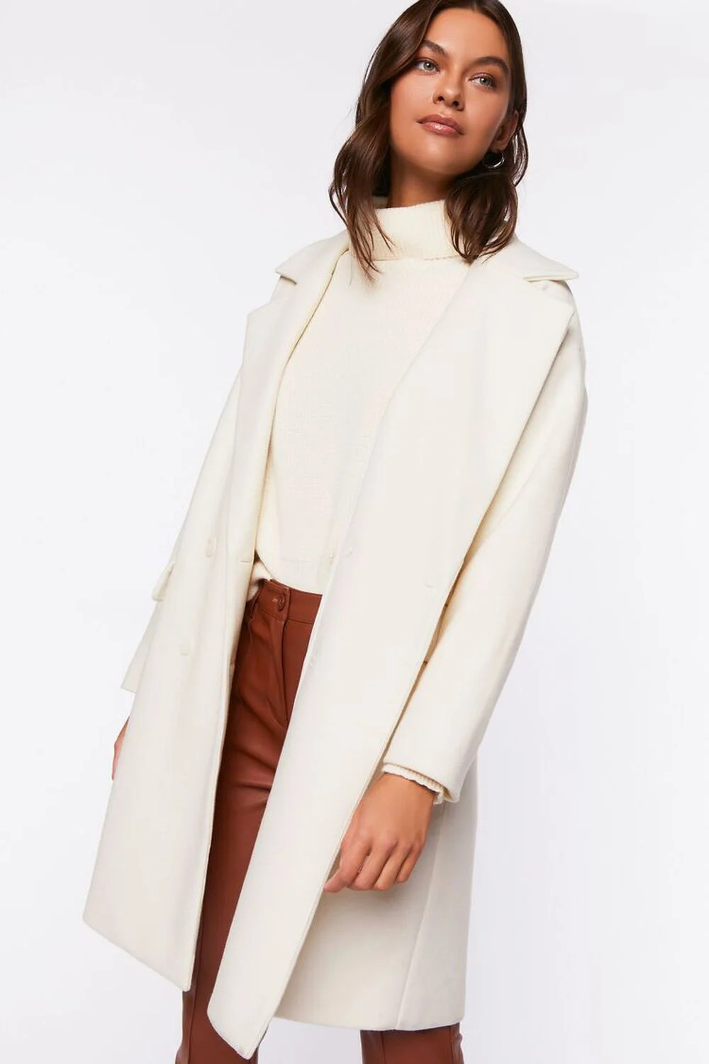 Double-Breasted Duster Coat | Forever 21 (US)