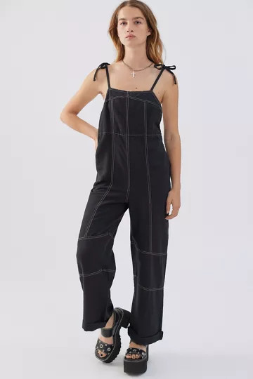 UO Harley Linen Backless Overall | Urban Outfitters (US and RoW)