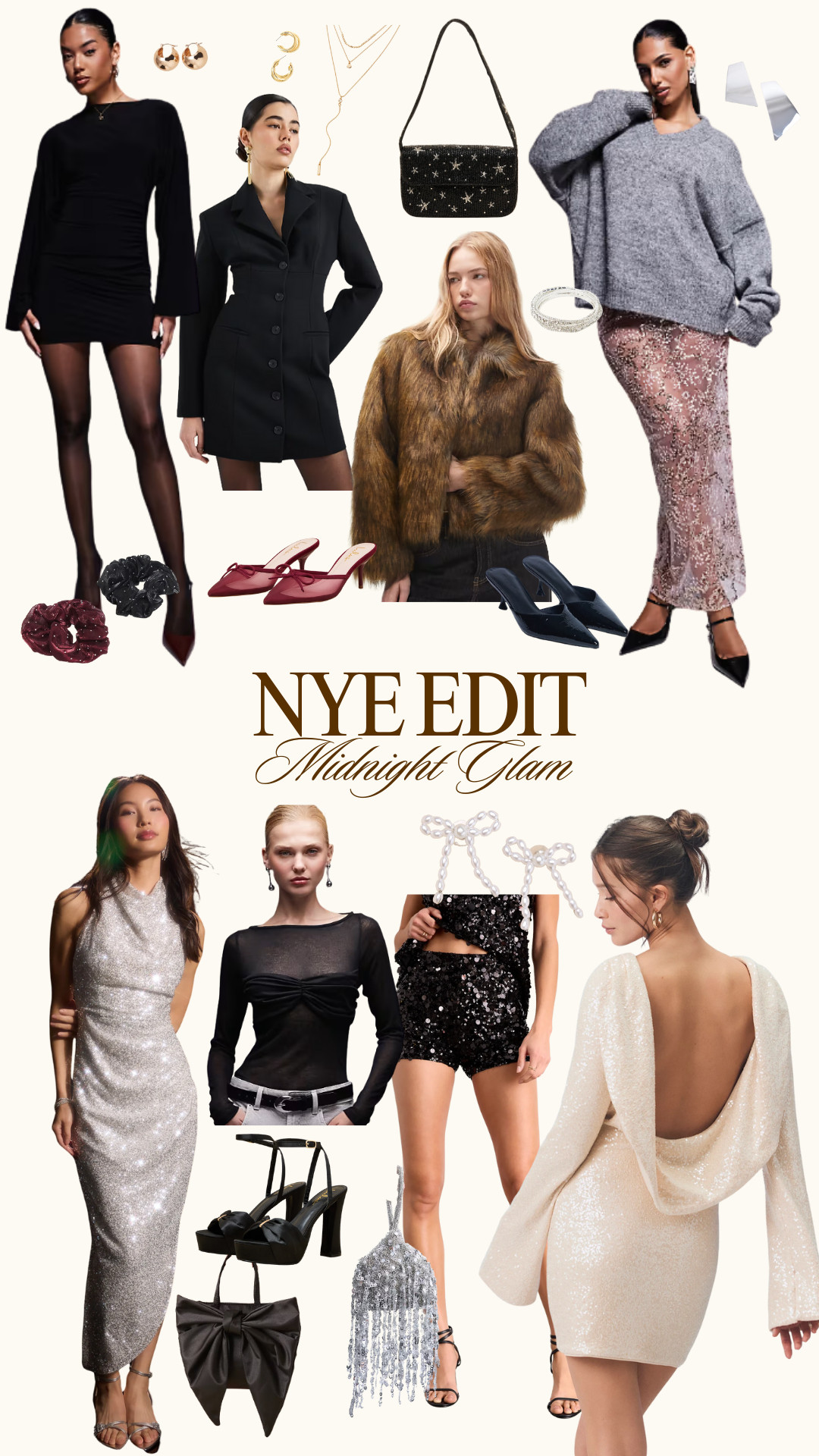 Midnight glam, but make it wearable. Sparkle, sleek silhouettes, and statement layers for NYE ✨

#NYEEdit
#MidnightGlam
#NewYearsEveStyle
#HolidayOutfits
#PartyOutfitInspo
#SparkleSeason
#EveningWear
#CocktailStyle
#WinterGlam

#LTKStyle
#LTKParty
#StatementDresses
#GoingOutLooks
#WhatToWear 

 

#LTKHoliday