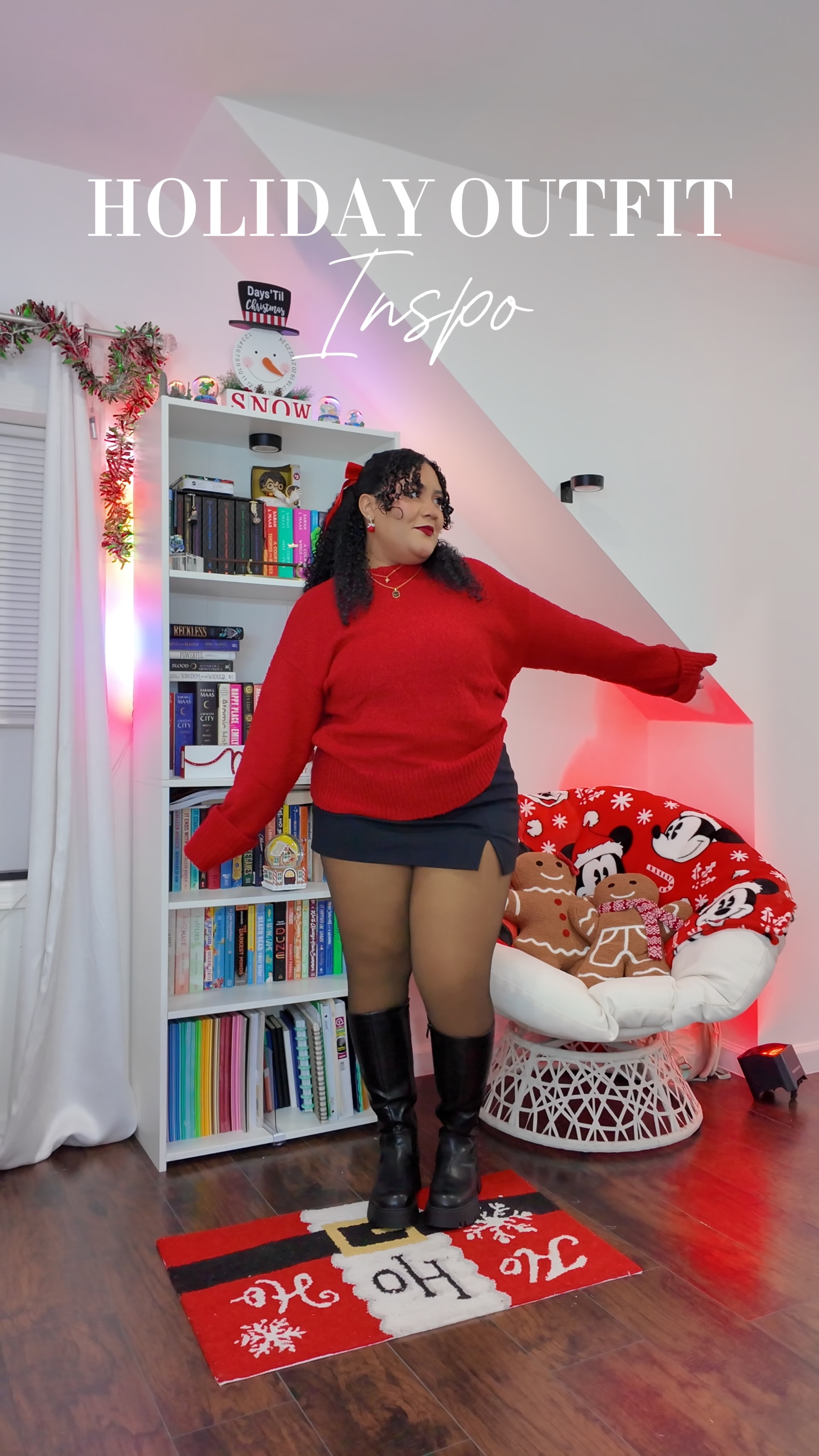 Mini skirt holiday outfit inspo 🎄 | Christmas party outfit inspo | Christmas outfit 

#LTKStyleTip #LTKHoliday #LTKSeasonal