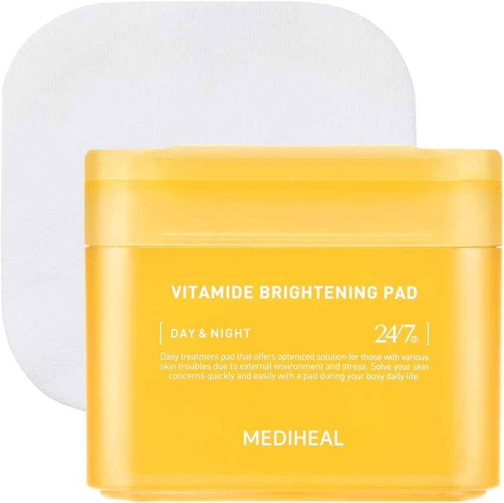 MEDIHEAL Vitamide Brightening Pad (100 Pads) - Hypoallergenic Pads with Niacinamide, Sea Buckthor... | Amazon (US)