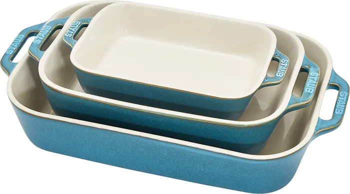 3-Piece Enameled Ceramic Rectangular Baking Dishes | Nordstrom