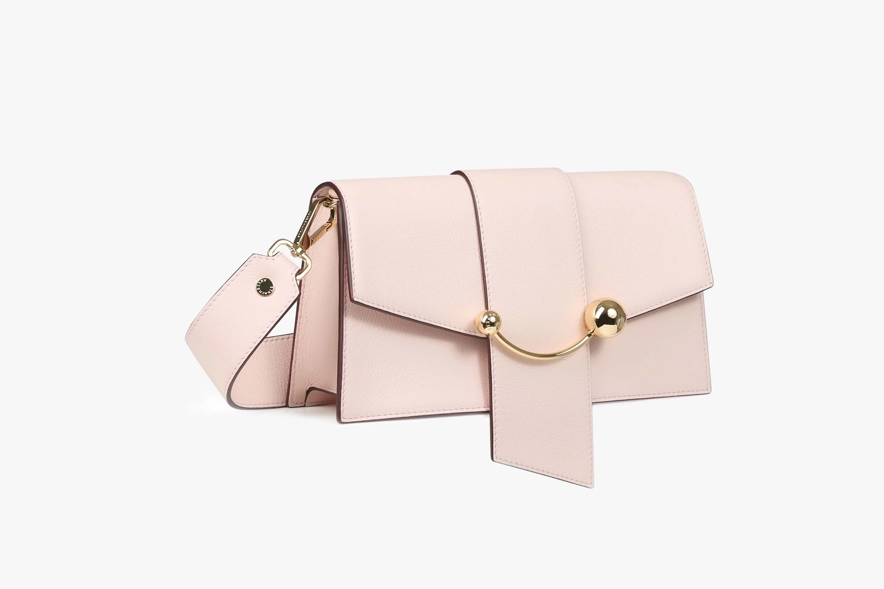 Strathberry - Mini Crescent - Leather Mini Shoulder Bag - Pink | Strathberry | Strathberry