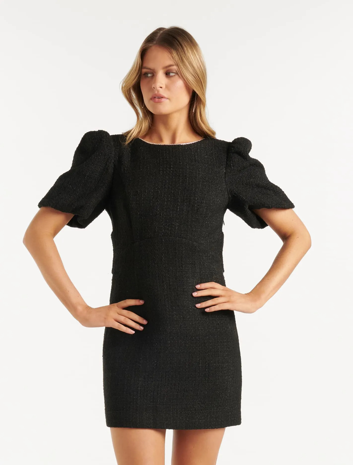 Kaia Bouclé Bow Dress | Forever New (AU)