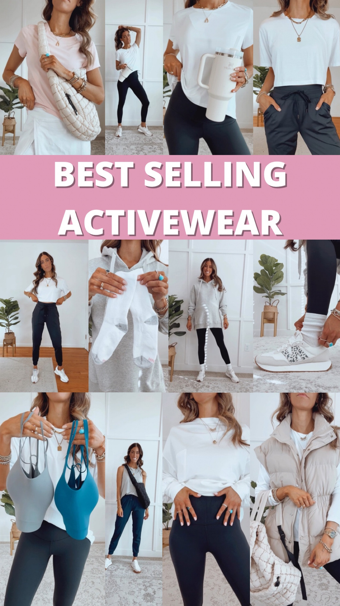 1. Active top - fits true to size 
2. High Ride Joggers- run big, size down if in-between sizes
3. Socks - fit true to size 
4. Workout tanks - fit true to size (come in long and crop style) 
5. Leggings - fit true to size
6. Sports Bra - fits true to size 
7. Fleece top - fits true to size 

#LTKFindsUnder50 #LTKFitness #LTKActive