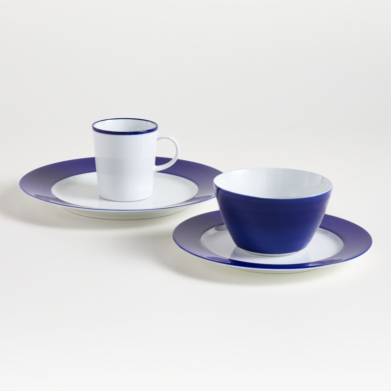 Maison Cobalt Blue 4-Piece Place Setting + Reviews | Crate and Barrel | Crate & Barrel