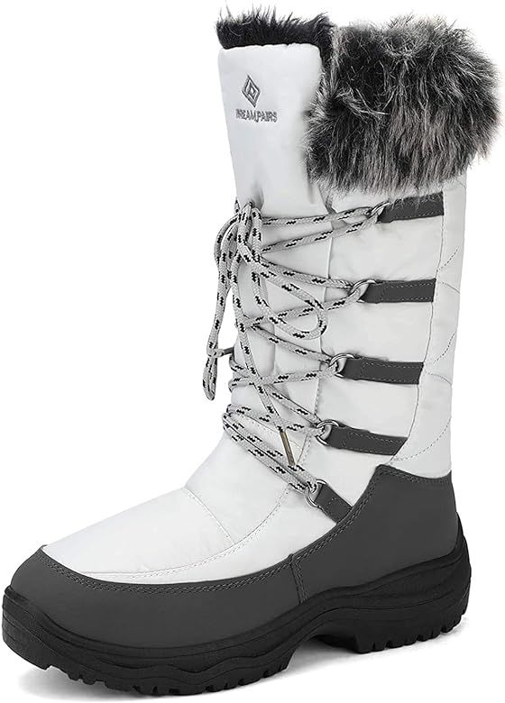 DREAM PAIRS Women's Warm Faux Fur Lined Mid-Calf Winter Snow Boots | Amazon (US)