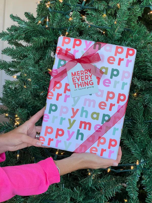 Holiday Gift Wrap - Merry Happy | Joy Creative Shop