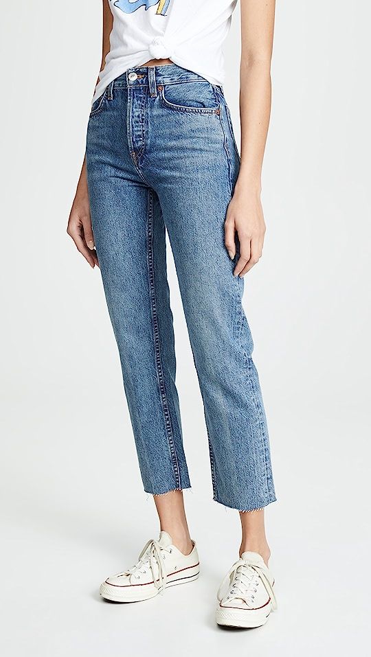 RE/DONE High Rise Rigid Stove Pipe Jeans | SHOPBOP | Shopbop