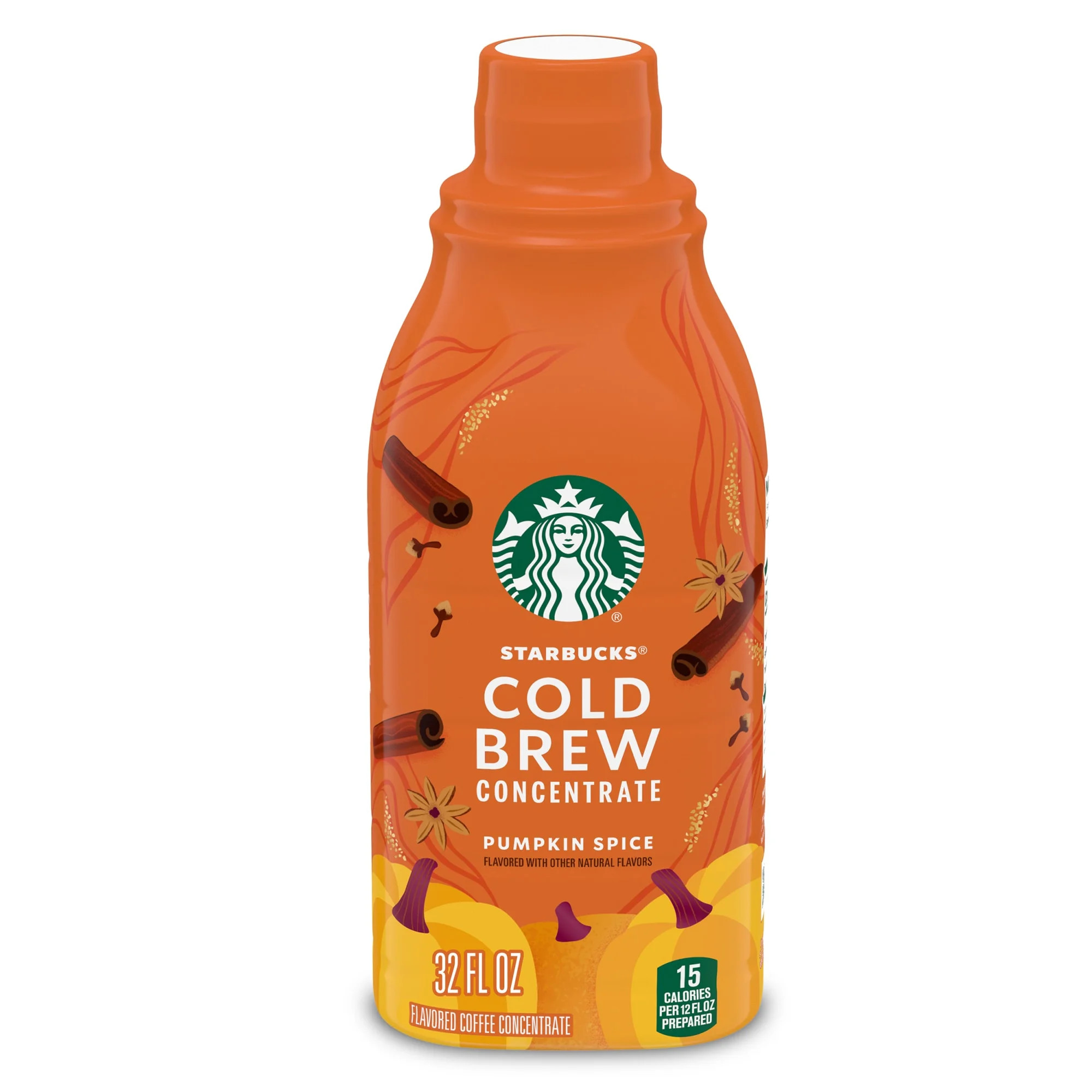 Starbucks Pumpkin Spice Flavored Cold Brew Coffee Concentrate, Bottle, 32 fl oz | Walmart (US)