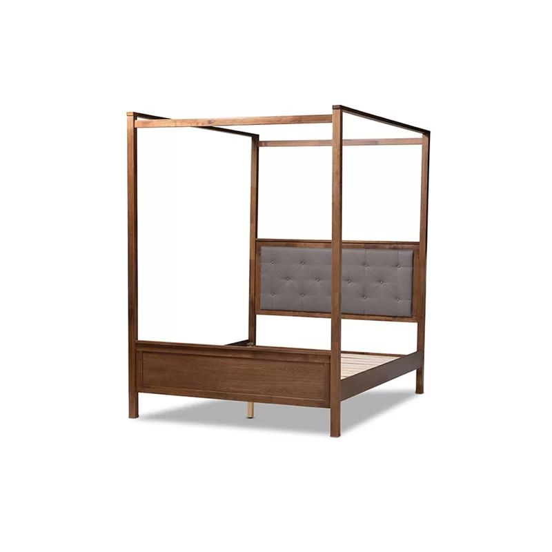 Hickey Tufted Low Profile Canopy Bed | Wayfair Professional