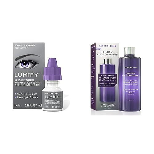 LUMIFY Redness Reliever Eye Drops 0.17 Fl Oz (5 mL) with Eye Illuminations Cleansing Water & Makeup Remover | Amazon (US)