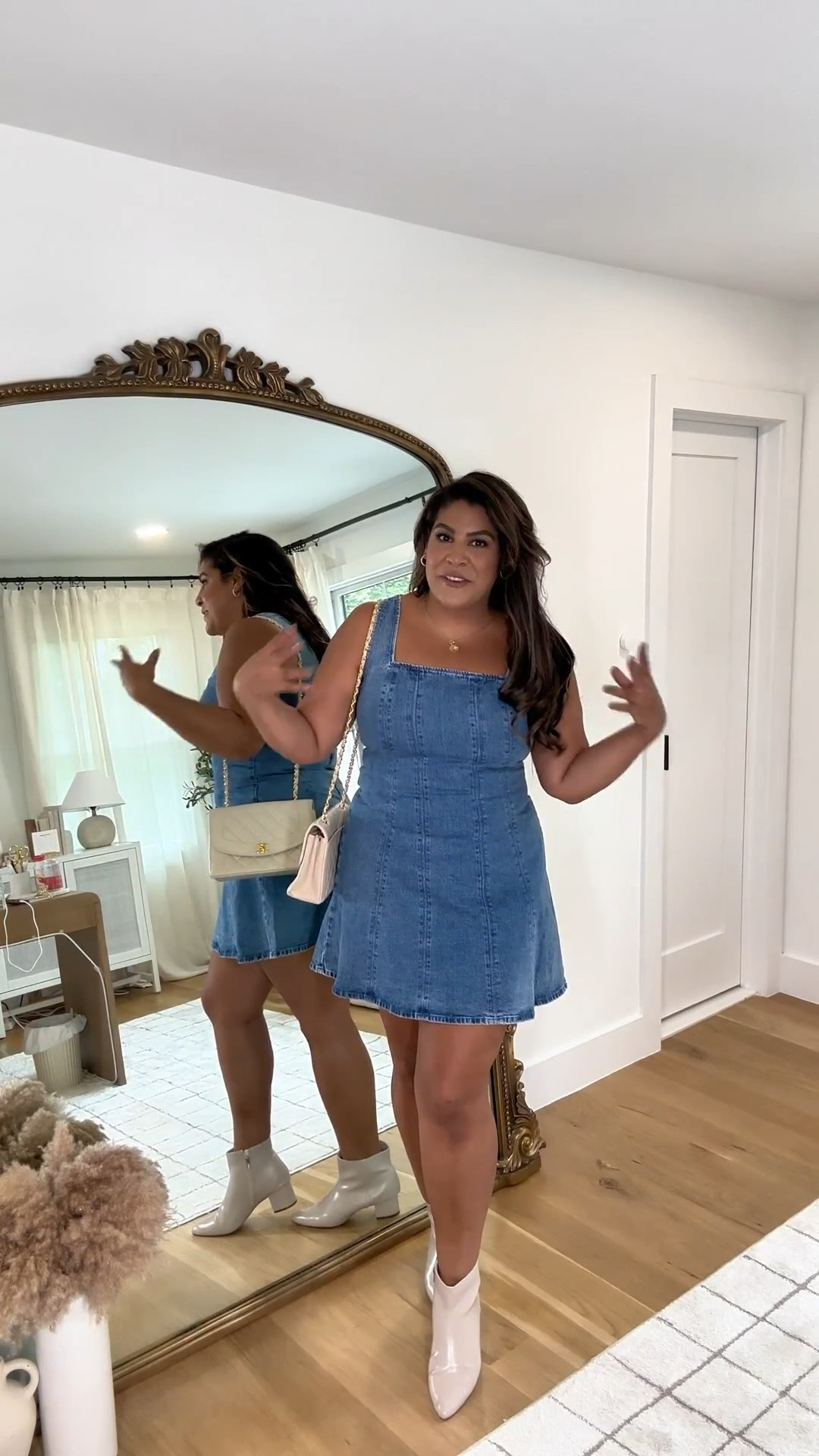 The most gorgeous denim midsize  dress from Abercrombie perfect for any body — I love the fit & flare style! I am 5’9” 38D size 12 or XL wearing a size XL tall 👖✨




#LTKWatchNow #LTKMidsize #LTKSeasonal