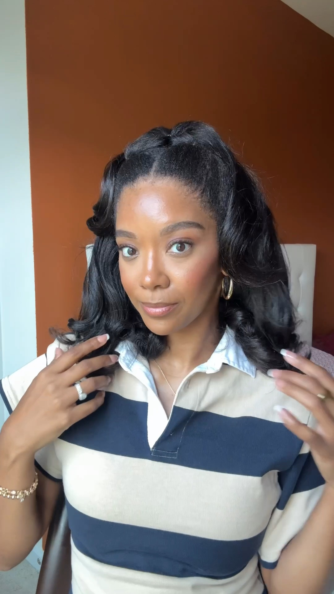Easy half up half down hairstyle ✨

#LTKgrwm #LTKBeauty