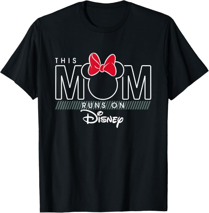 Amazon.com: Disney Minnie Mouse This Mom Runs on Disney T-Shirt Small : Clothing, Shoes & Jewelry | Amazon (US)