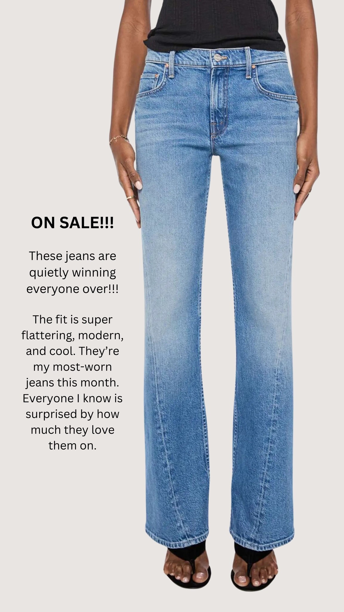 ON SALE!l These are one of my new favorite jeans!!! 💖 It’s a mid-rise, boot cut style, and one worth trying. (For reference, I took my usual size 27.) 

Because it’s made of rigid denim, it isn’t super stretchy — but it does give, and once it does, you’ll never want to wash them

#LTKSeasonal #LTKOver40 #LTKSaleAlert