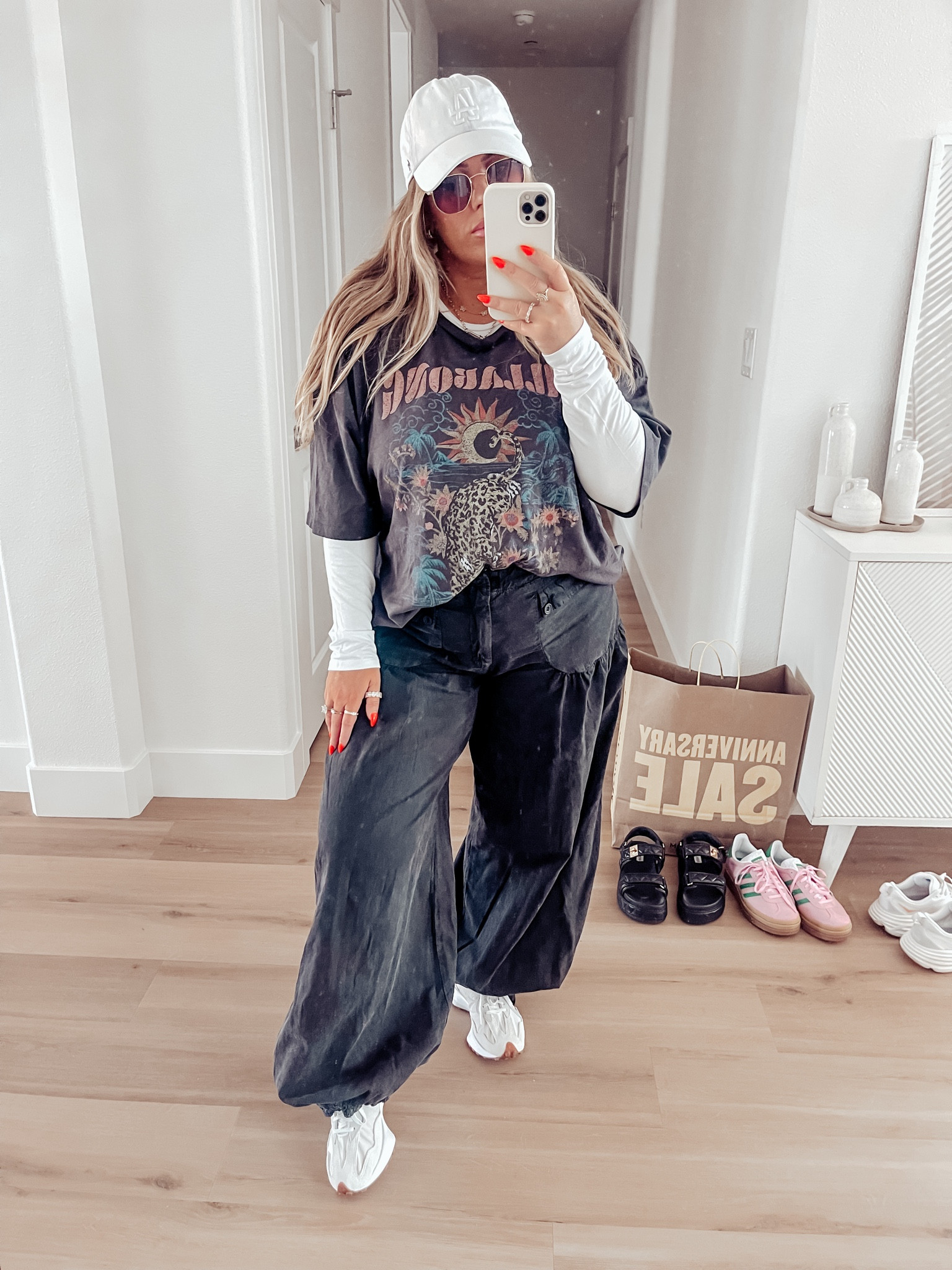 Nordstrom sale outfit idea 
Shirt - xl
White top - m
Pants - 32 (size up) 
Shoes tts 

#LTKxNSale #LTKFindsUnder100 #LTKSaleAlert