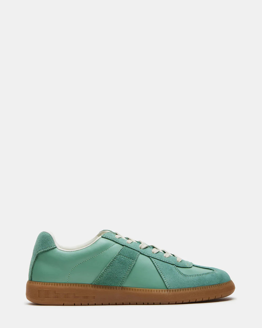 DIXON Green Suede Low-Top Panel Sneaker | Men's Sneakers | Steve Madden (US)