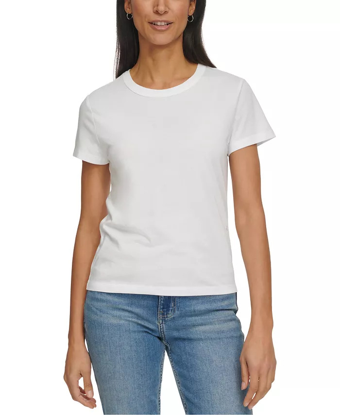 Women's Embroidered Logo Short-Sleeve T-Shirt | Macy's