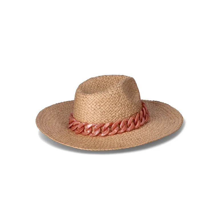 Time and Tru Women's Woven Straw Fedoras | Walmart (US)