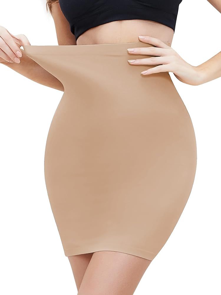 JOYSHAPER Shapewear Dress Slip for Under Dresses Half Slip Tummy Control Seamless Slimming Slip B... | Amazon (US)