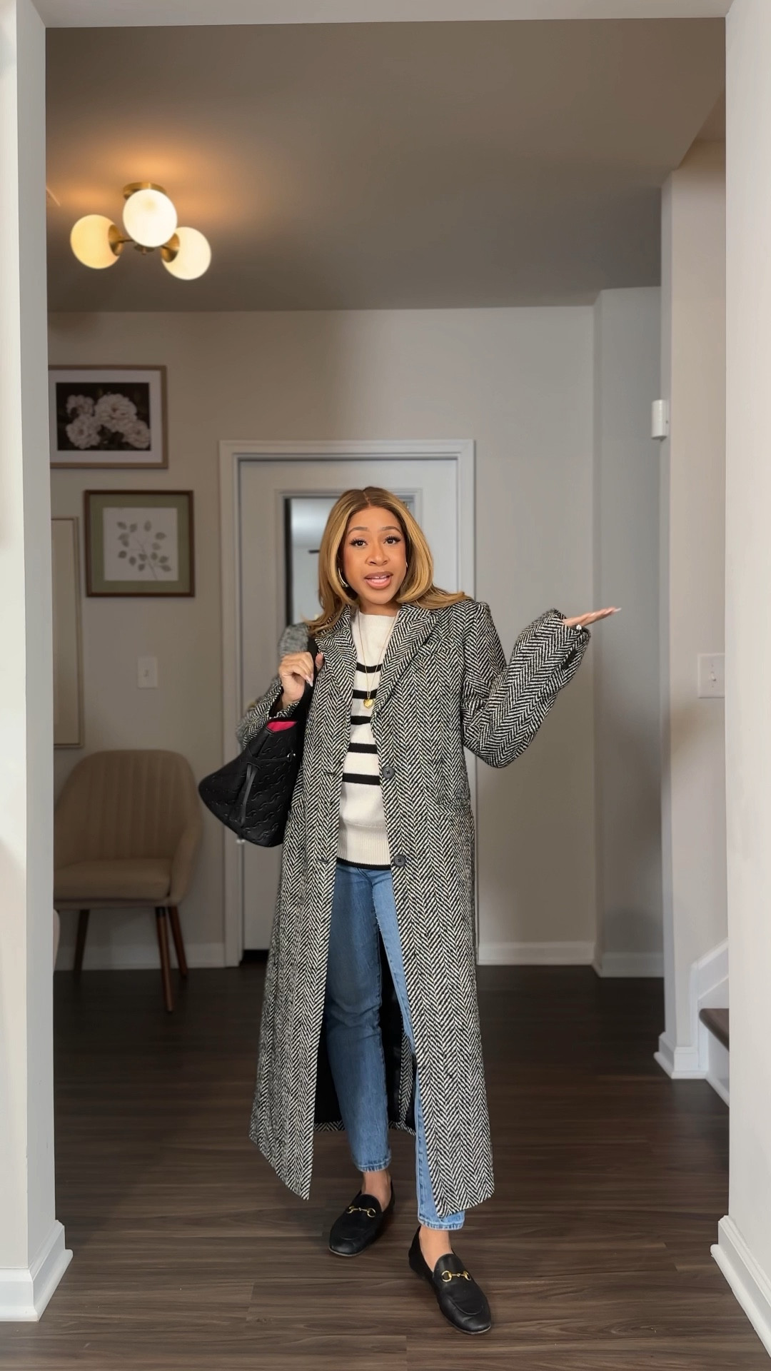 On Mondays, we wear jeans. 

Hands down, these are the best fitting jeans I’ve ever worn and they are on sale on the Madewell site (40% off with the code NEW YEAR). 

The jeans run big so order a size down. (I’m usually a 27 but wearing a 26) They’re so good that they are almost sold out wherever they’re sold, but I included a few retailers they’re at. 

My sweater is currently 20% off and TTS. (I’m wearing a small.) Linked to a few similar items because who doesn’t love a striped sweater 🥰 Kept it consistent with gold jewelry (linked to similar items) and wearing my Glamaholics black tote. 

An easy yet polished look to start the week. 

#LTKfindsunder50 #LTKstyletip #LTKfindsunder100