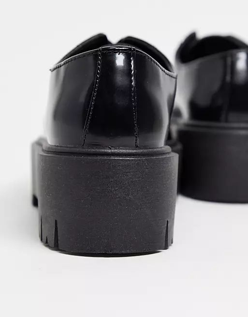 Topshop platform lace up loafers in black | ASOS | ASOS (Global)