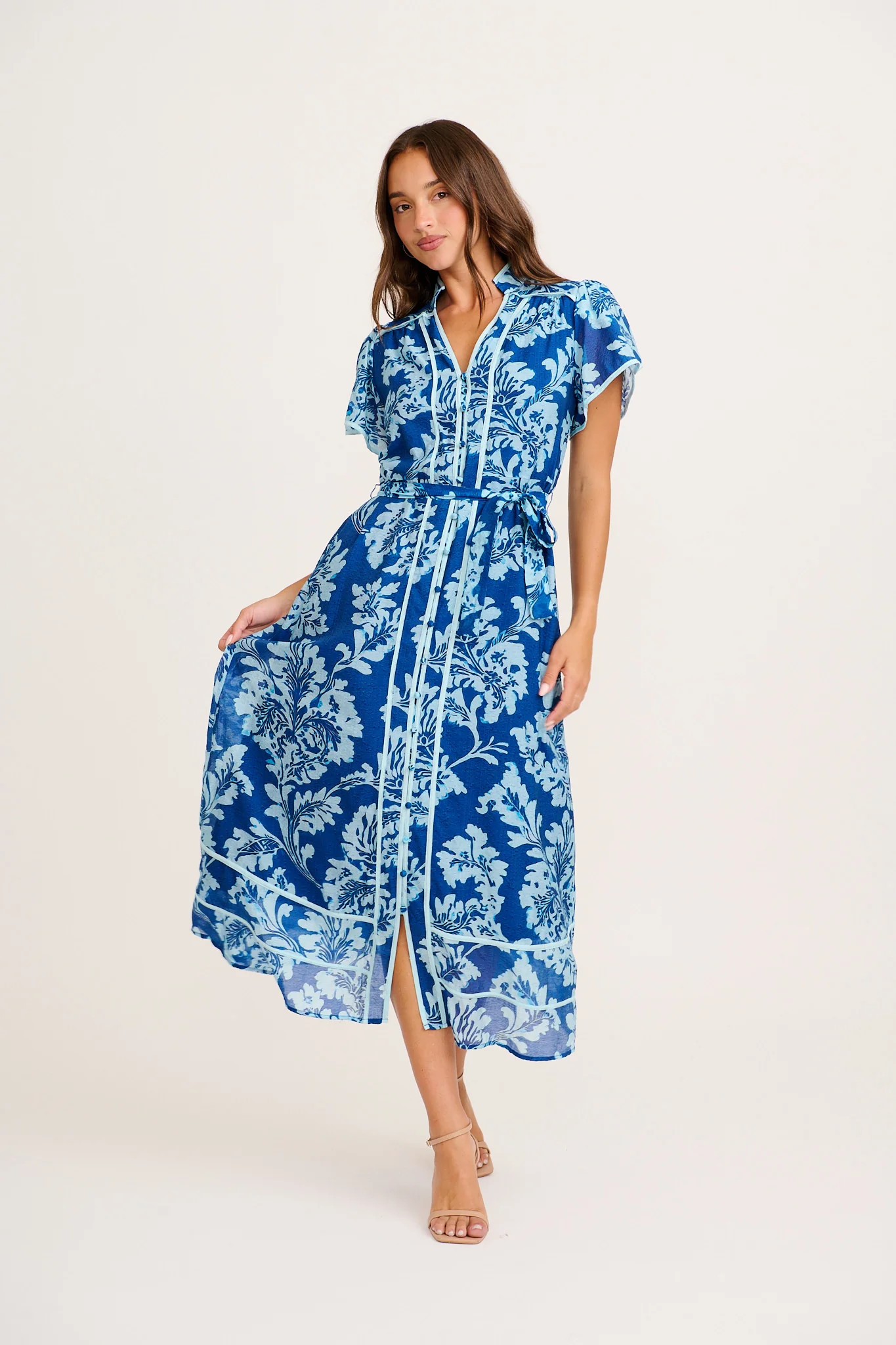Wild Love Maxi Dress in Blue Floral 10 | St.Frock AU