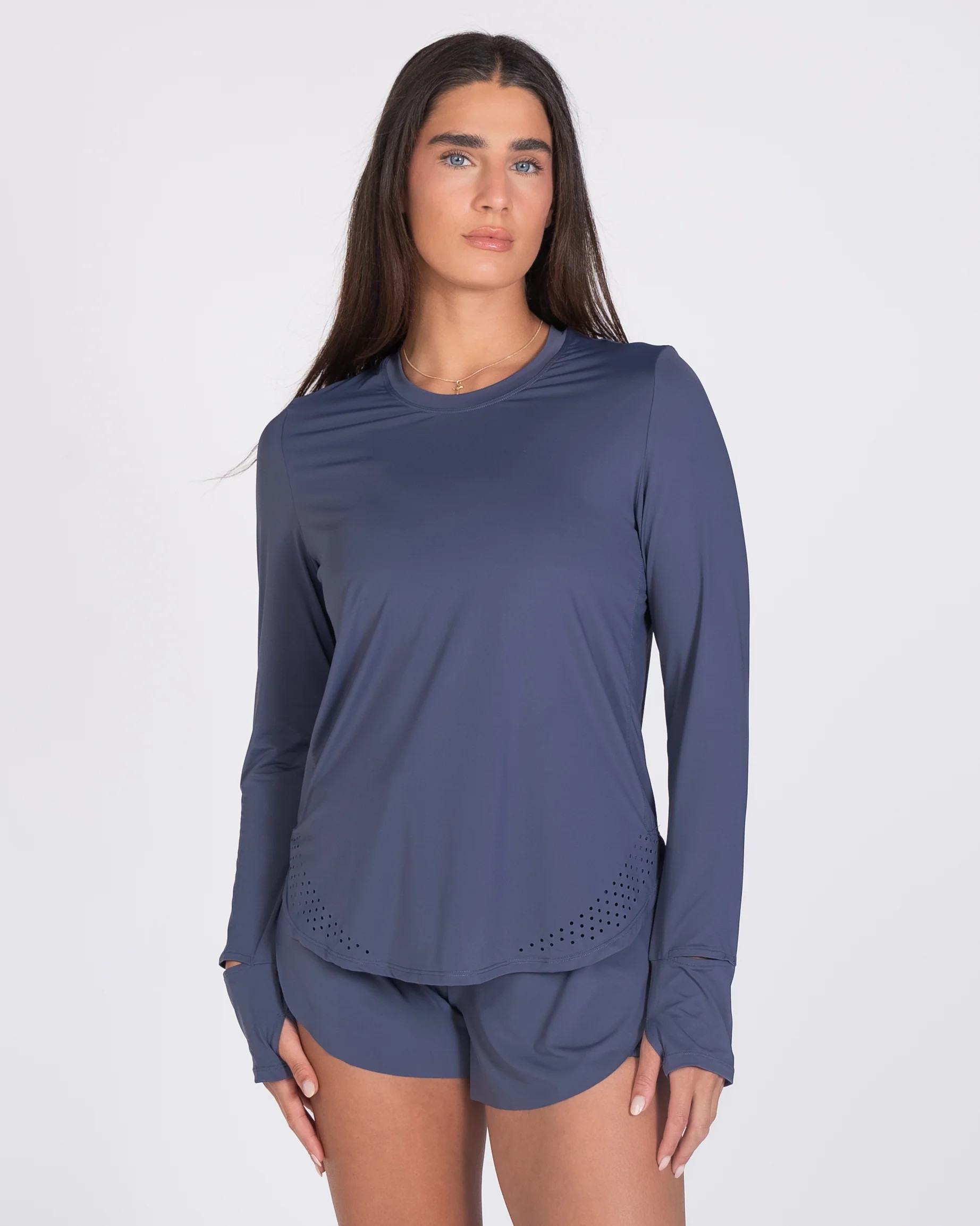 Sunny Days UPF Long Sleeve - Light Navy | Senita Athletics
