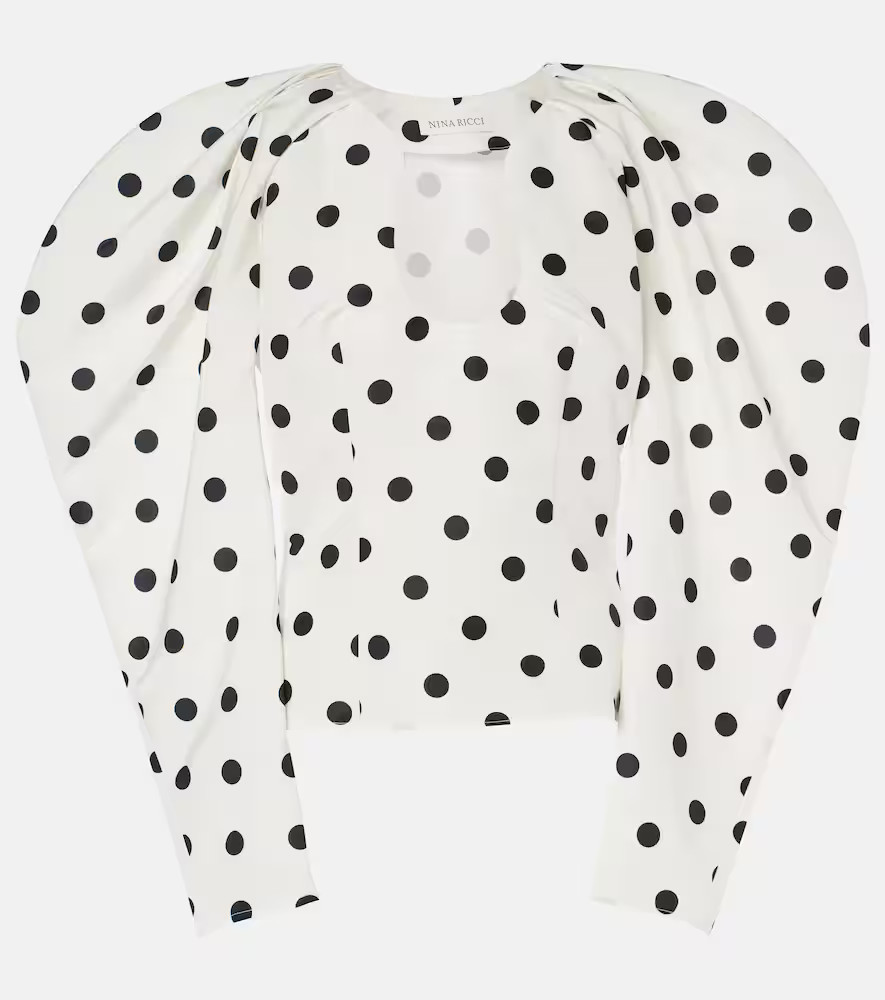 Nina Ricci Polka-dot taffeta top | Mytheresa (INTL)