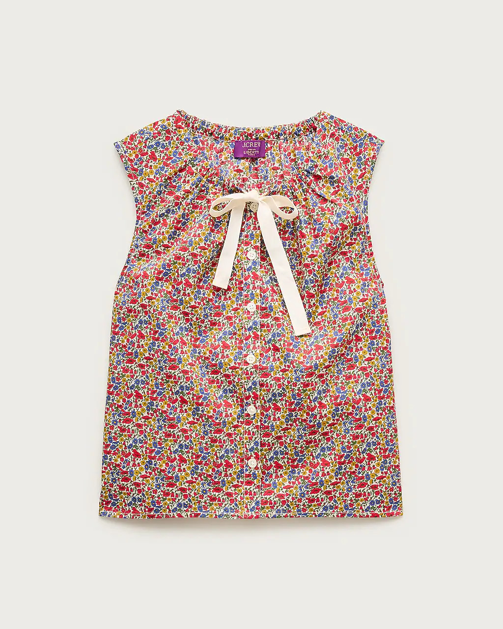 Tie-neck tank top in Liberty® floral fabric | J. Crew US