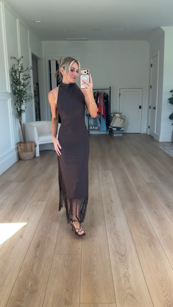 how fun is this dress?! the prettiest brown + fringe detail 🤩
I am 5’2 & wearing the xsmall.

#LTKPetite #LTKootd #LTKSeasonal