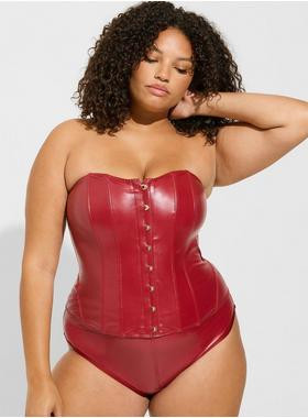 Pleather Strapless Corset | Torrid (US & Canada)