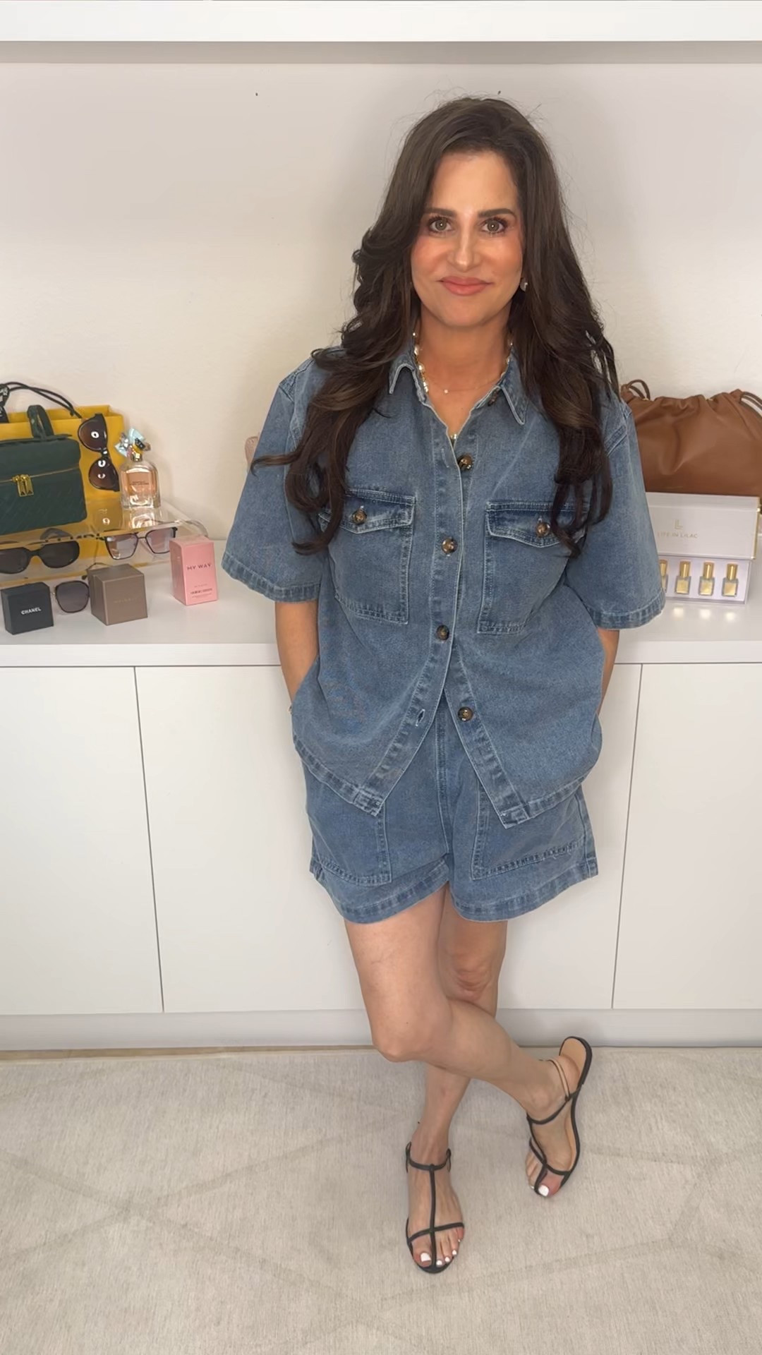 Lightweight yet structured denim set . Wearing a sm . 

#LTKStyleTip #LTKFindsUnder50 #LTKOver40