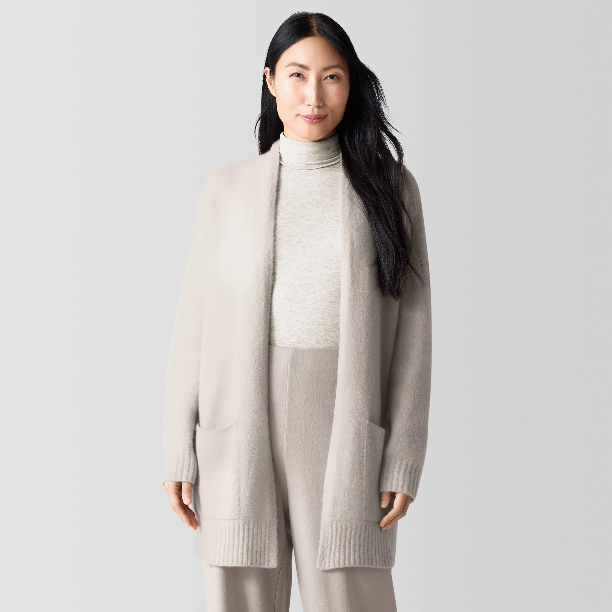 Cashmere Silk Bliss Long Cardigan | Eileen Fisher