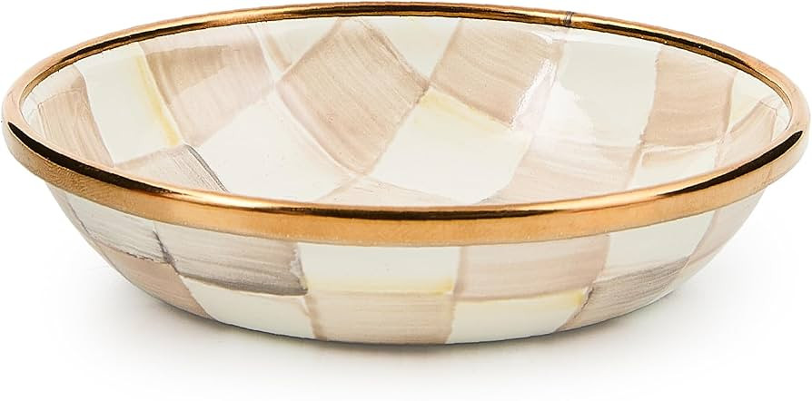 MACKENZIE-CHILDS Enamel Dipping Bowl, Small Serving Bowl for Entertaining, Brown-and-White Mocha ... | Amazon (US)