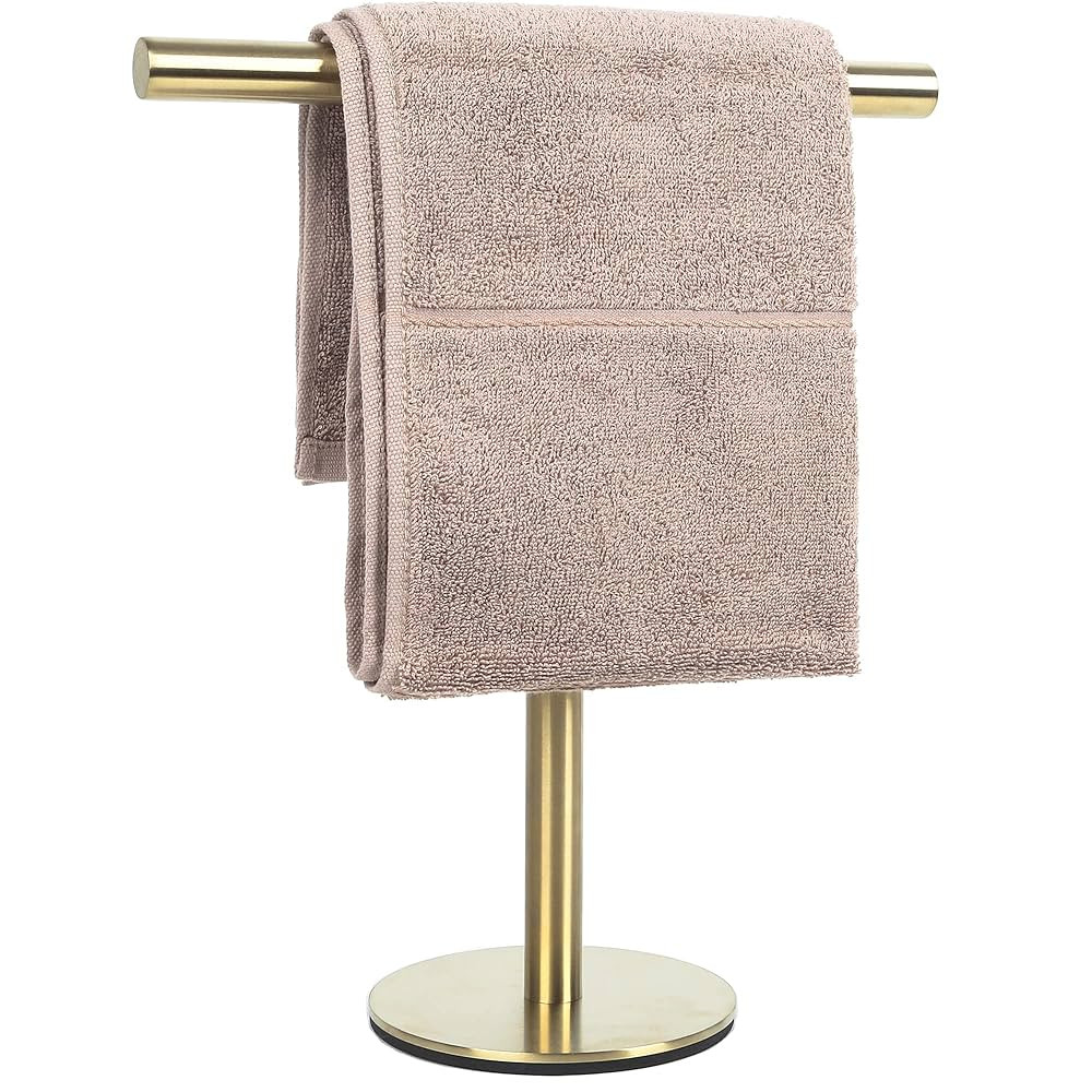Bathroom Hand Towel Holder Stand，T-Shape Hand Towel Holder Stand SUS304 Stainless Steel for Bat... | Amazon (US)