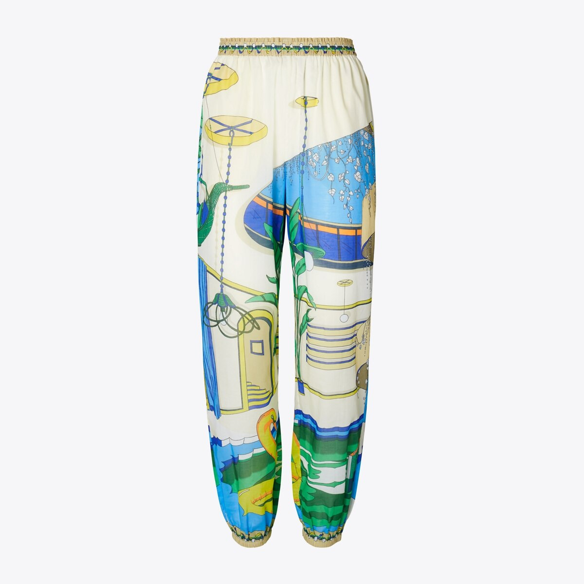 Printed Cotton Lounge Pant: Women's Designer Coverups | Tory Burch | Tory Burch (US)