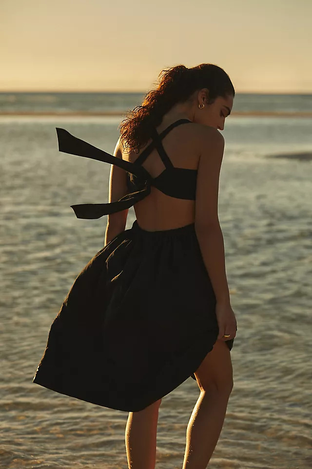 Maeve Bow-Back Midi Dress | Anthropologie (US)