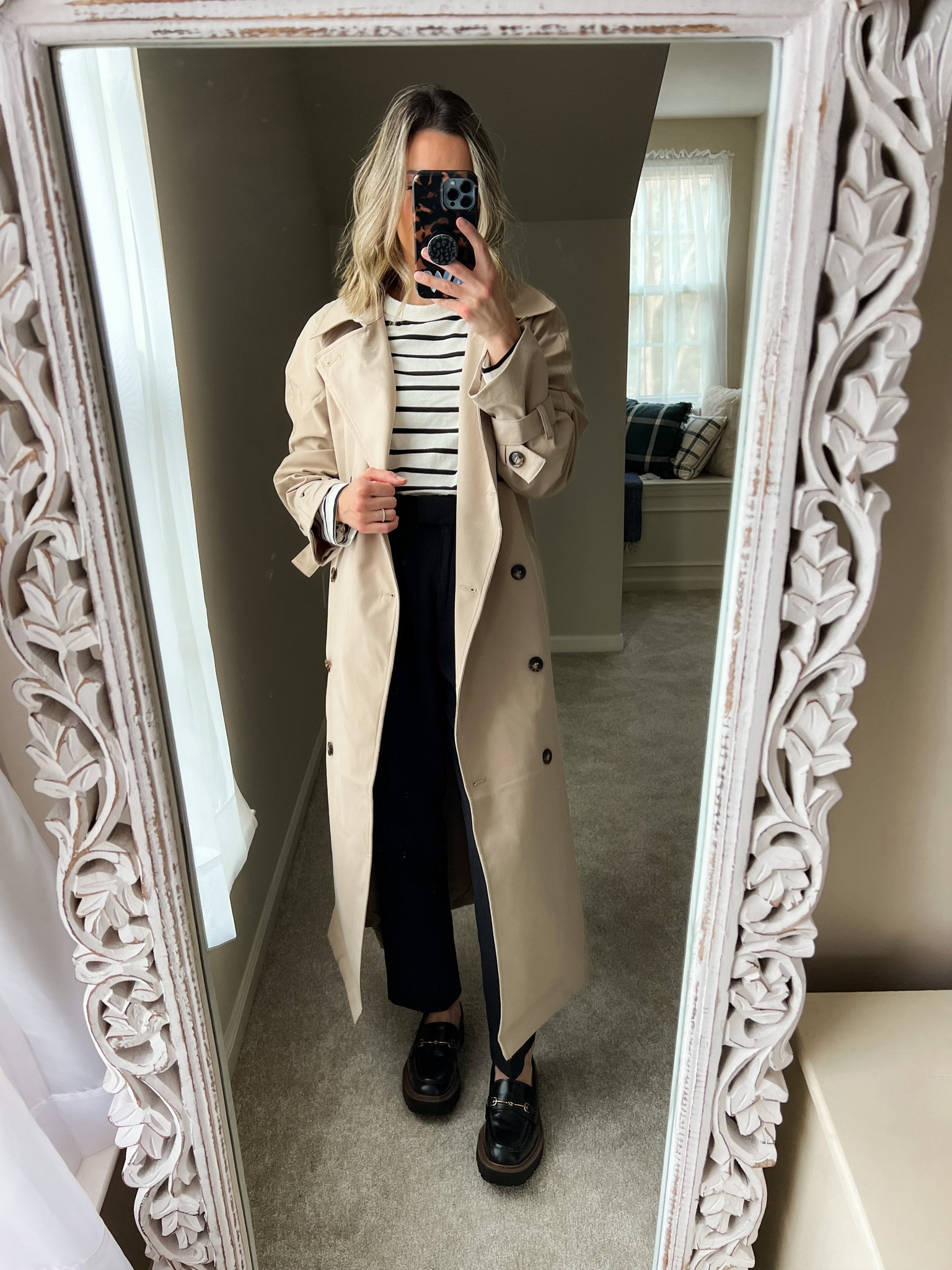 pants size 4 (usually 25)
trench size S (could have done xs)

Workwear, business 

#LTKunder100 #LTKsalealert #LTKunder50