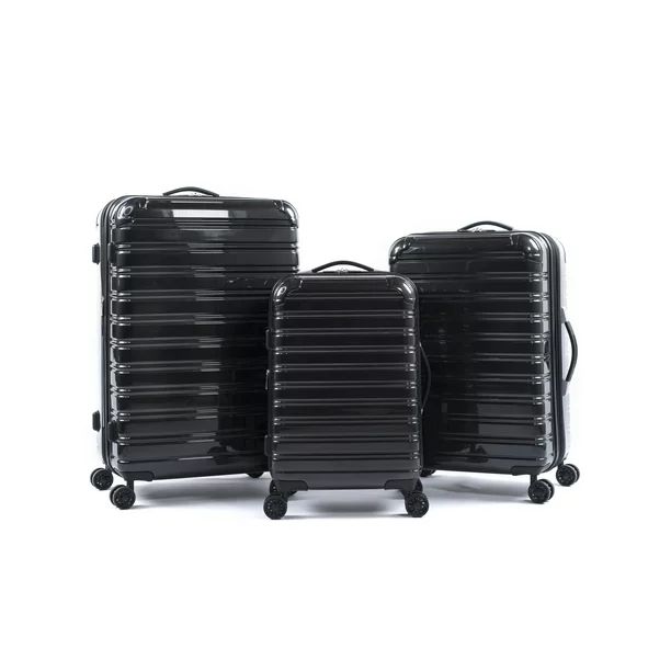 iFLY Hardside Fibertech Luggage 3 Pc Set, 20" Carry-on, 24" & 28" Checked Luggage, Black - Walmar... | Walmart (US)
