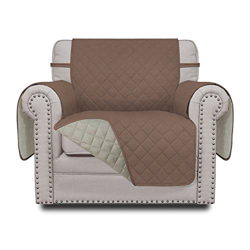 Easy-Going Reversible Couch Cover, Small Chair, Brown/Beige | Amazon (US)